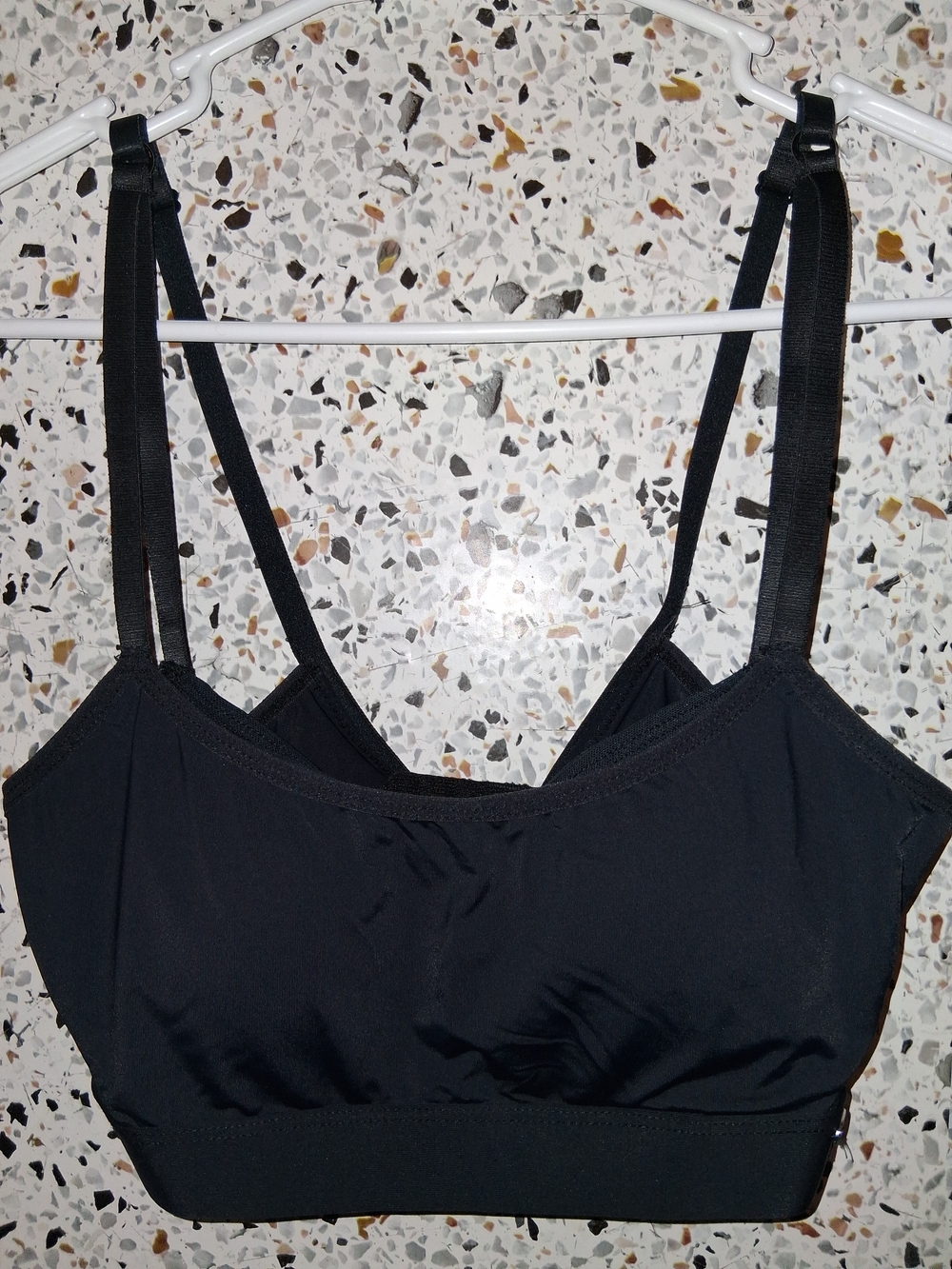 Steve Madden Black Stretch Sports Bralette with Adjustable Straps